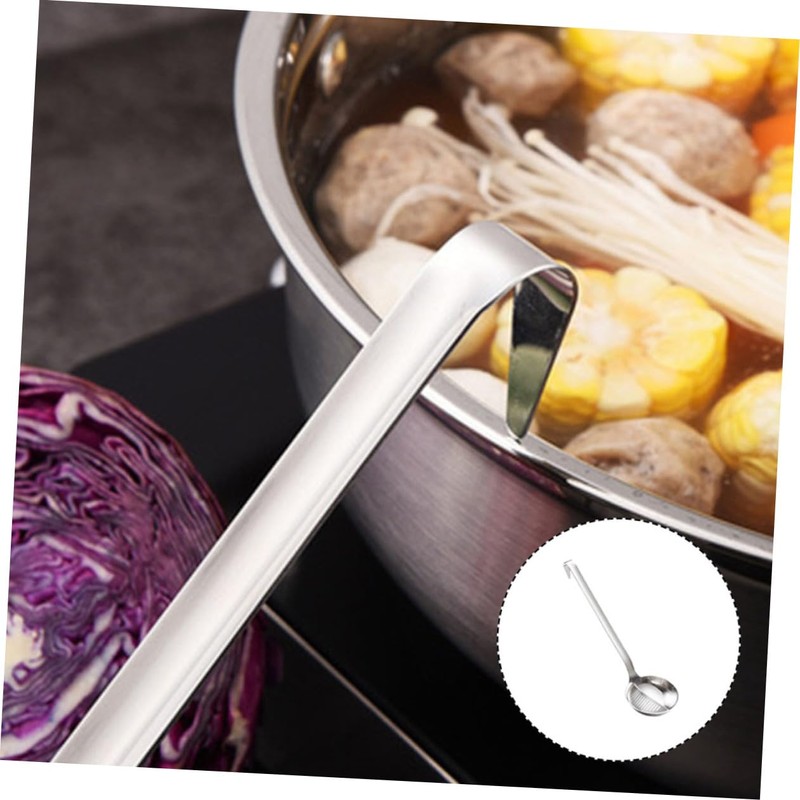 Dual Purpose Soup Spoon Colander Soup Oil Separator Ladle Soup