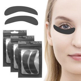 Libeauty 3 Pairs Reusable Eyelash Extension Eyepad Eyelash Lift/Tint Under Eye Gel Pad Patch Kit Soft Skin