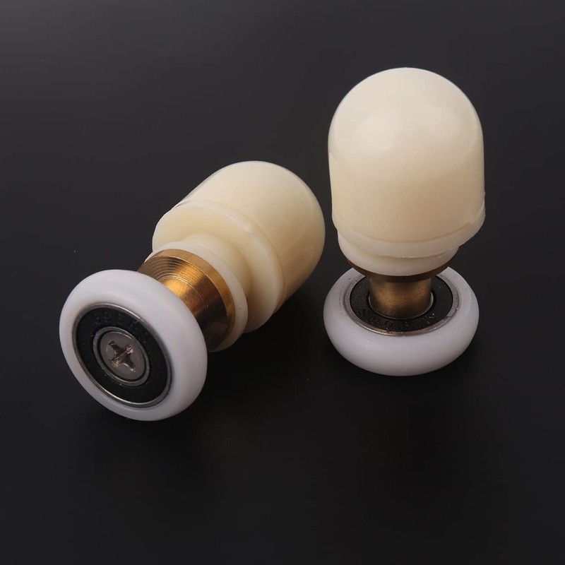 ATOPLEE 8pcs Shower Door Rollers Replacement - Brass ABS Sliding