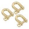 PATIKIL D-Ring Shackles, 3 Pieces 1/4 Inch Inner Width Solid