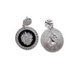 Women Fashion Jewelry Hook Earrings Set Big Round Silver Metal
