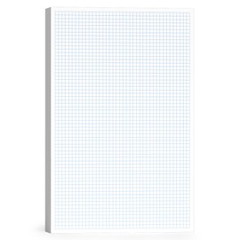 11x17 Large Graph Paper Pad, Top Glue Binding Grid Paper, 50 Sheets 1/4 Inch Graph Papers, 4x4 Quad Ruled Graphing Papers 11x17, Blueprint Quadrille for Drawings, Drafting