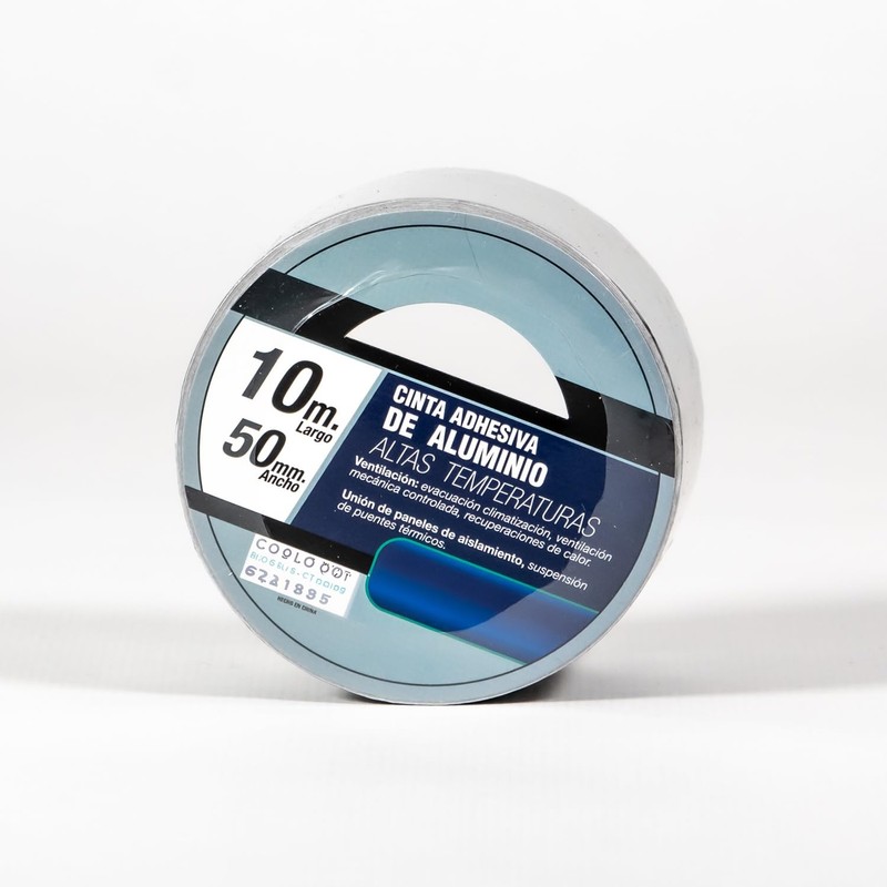 PRENDELUZ 10m x 50mm Black Aluminium High Temperature Tape
