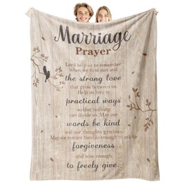 Uniquilling Wedding Gifts for Couples 2024, Newlyweds Gifts for Couples Bridal Shower Gift, Best Bride Gifts for Wedding Day, Marriage Prayer Throw Blanket 60"x 50"