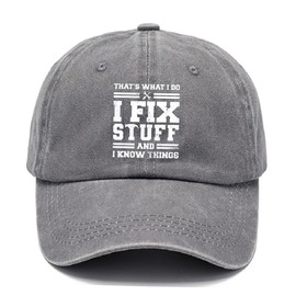 LONGTEN Vintage Baseball Cap Mens Washed Cotton Dad Cap Adjustable Size Retro Sports Cap Birthday Gift Grey