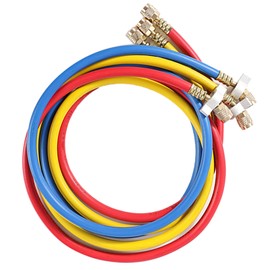 3Pcs Refrigerant Charging Hose 0.9m High Pressure 1/4in AC Charging Hose for R22 R410a R134 R404a