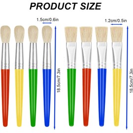 8Pcs Paint Brushes for Kids, Children Paint Brush Set, Perfect for Watercolor, Acrylic, Oil Painting – Art Supplies for Beginners and Toddlers