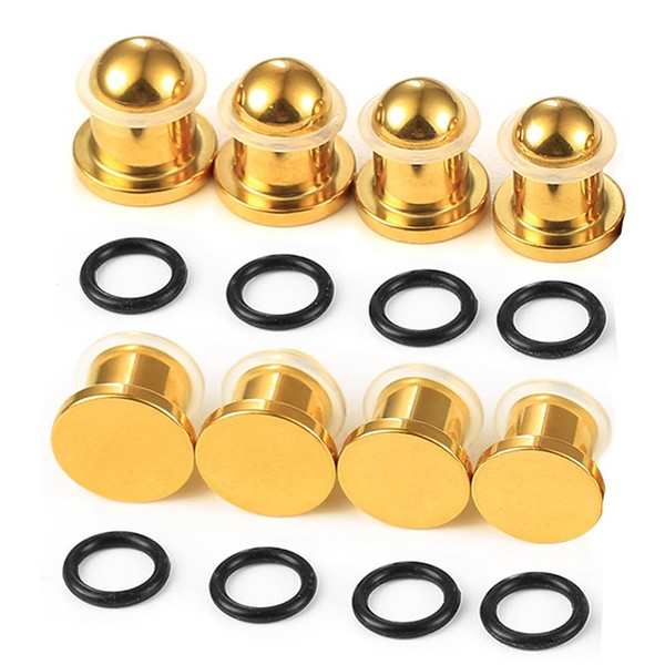 LADEMAYH 8PCS 8.5-10mm Stainless Steel Ear Stretching Kit with 0.5mm