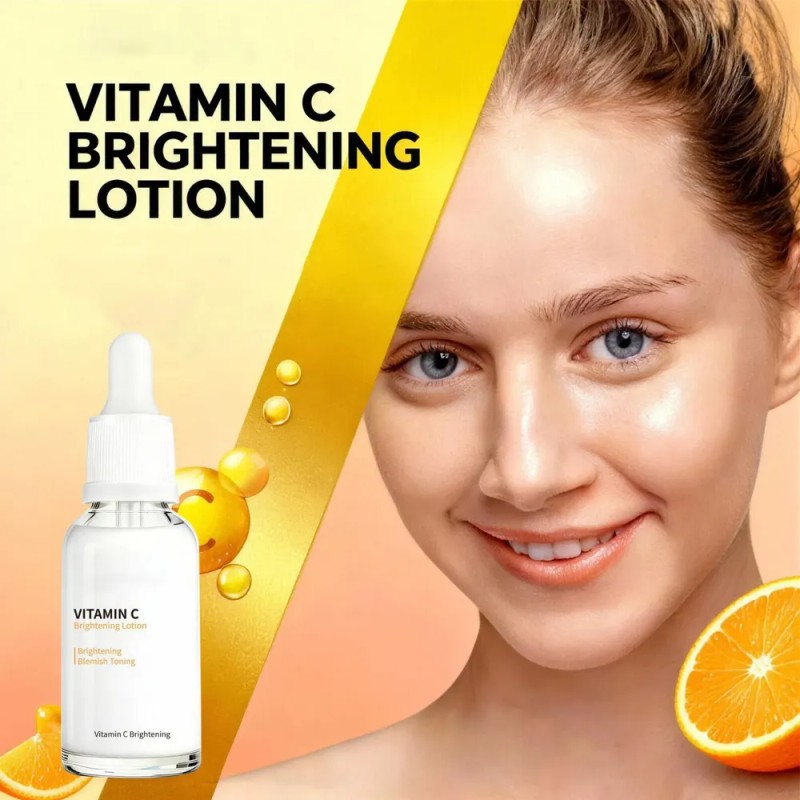 Loción Iluminadora Con Vitamina C, Sérum Hidratante, 30 Ml