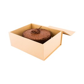 Restaurantware 12 x 10 x 5 Inch Magnetic Gift Boxes 10 Sturdy Collapsible Gift Boxes - For Groomsman And Bridesmaid Proposals Built-In Lid Kraft Paper Luxury Storage Boxes Food Safe Grease-Resistant