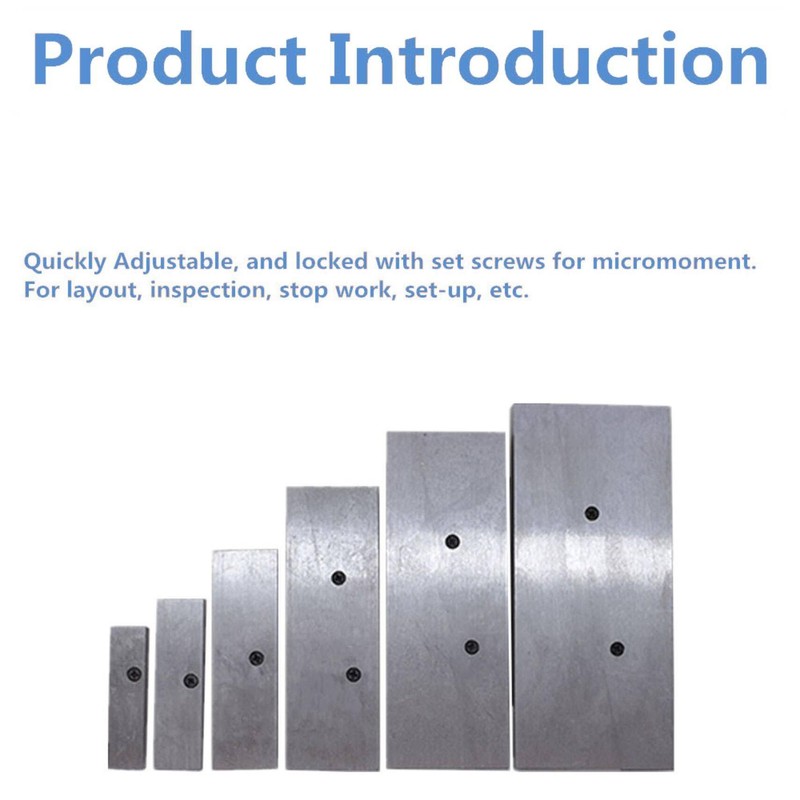 TJHSM 6Pcs Adjustable Parallel Set 3/8-2-1/4 Industrial Tools Hardened Steel