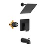 Holispa Shower Faucet Set, Black Tub Shower Faucet with 8-Inch
