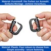 6 Pcs D Shape Plastic Carabiner Hook Brown Molle Carabiner
