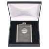 80th Birthday Engraved Hip Flask Happy Birthday Feature in Gift