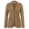 Womens Vintage Sweater Blazer Long Sleeve V Neck Cardigan Sweater Fall Winter Sweater (Camel,M)
