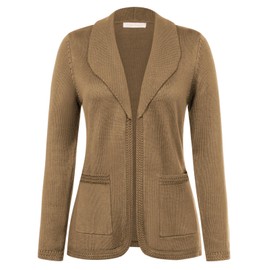 Womens Vintage Sweater Blazer Long Sleeve V Neck Cardigan Sweater Fall Winter Sweater (Camel,M)