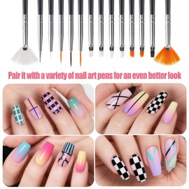 Artdone Kit De 32 Pinceles De Doble Punta Para Manicura, Pinceles Delineadores De Gel, Bolígrafos De Diseño Para Dibujar Y Pintar Uñas, Pinceles Para Detalles Pequeños.