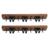 2pcs Mop Broom Holder 3 Positions 4 Hooks Wall Mount