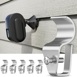 Greluma 6 Pcs Vinyl Trim Clip Hooks for Brand New Outdoor Camera, No Hole Required, Exterior Trim Hanger for Home Security Camera, Vinyl Fairing Bracket