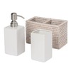 KOUBOO - La Jolla Rattan Soap Dispenser and Tumbler/Tootbrush Holder
