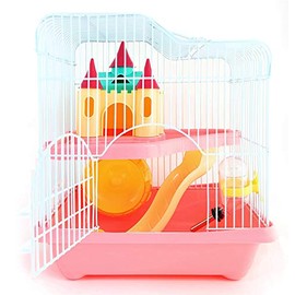 BPS® Hamster Cage Hamster Villa with Wheel, Tunnel and House, 28 x 21 x 31 cm, Colour will be sent at random