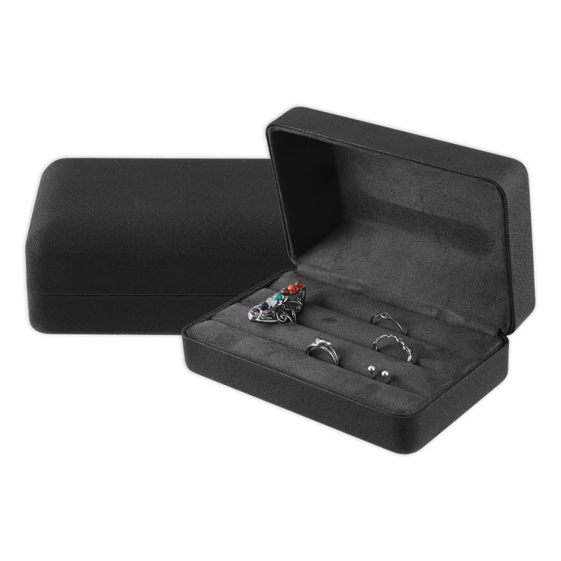 VOCOSTE Multi-Ring Box Jewelry Storage Display Stand Ring Organizer Case