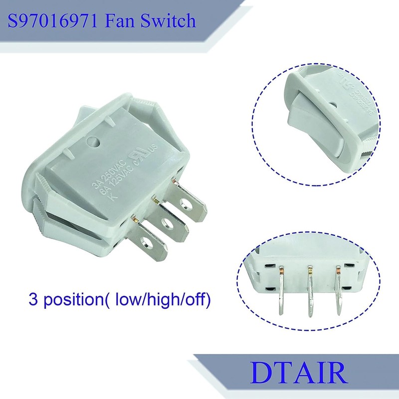 S97016971 Fan Motor & Light Switch Kit by DTAIR Replacement