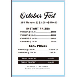 $2 Pull Tabs - Seal Cards Holders -Oktober Fest- 285 Count