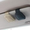 Sunglass Holder for Car Visor Magnet Leather Car Sunglasses Holder
