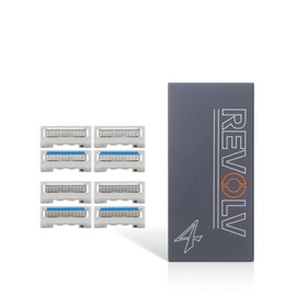 Revolv Dual-Sided Razor Cartridge Refills, 4-Pack- Premium Razors Blades for Men with Swedish Steel - Long-Lasting Safe for Sensitive Skin - Perfect for Men's Shaving Kits and Men's Shaver