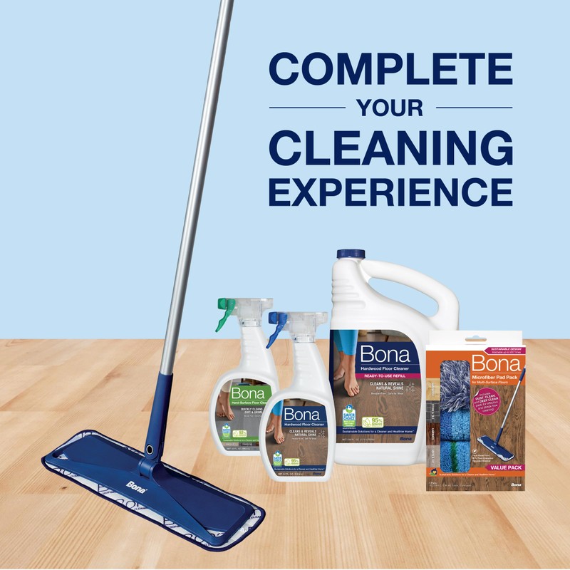 Bona Multi-Surface Floor Care Kit - Includes Microfiber Mop, Microfiber