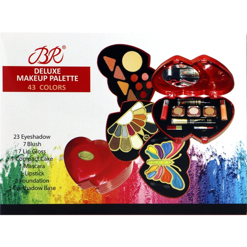 BR 1pc Deluxe Makeup Palette - Eyeshadow, Blush, Gloss, Mascara
