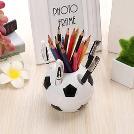 Football Pen Holder, Creative Pen Holder, Football Stationery, Pencil Organiser, Multifunctional Pen Box, Office Organiser, Desk Decoration for Office, School, Household, Black