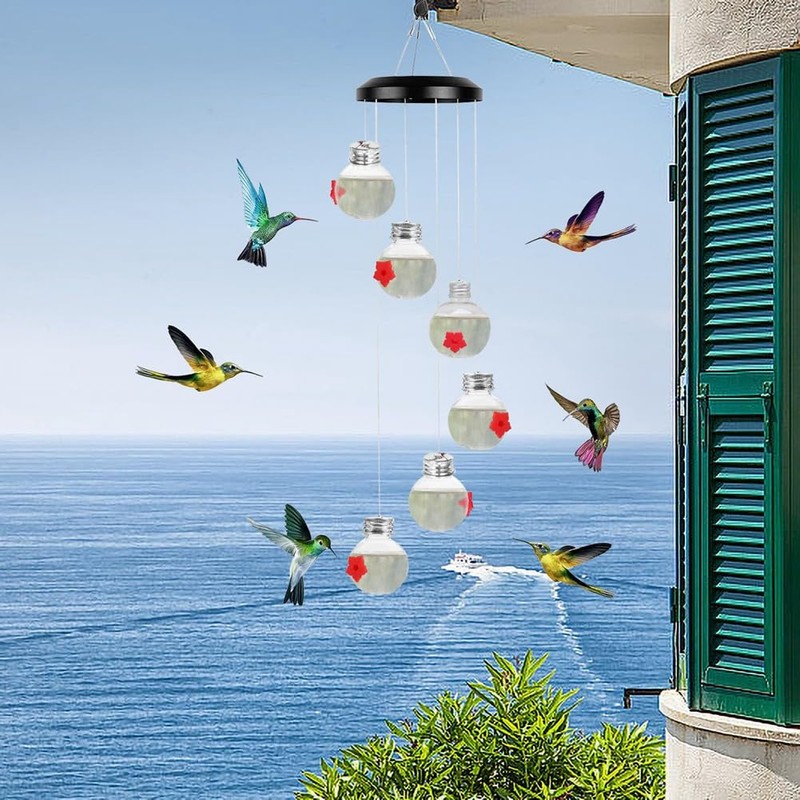 Dpaaoyer Bird Feeders, Wind Chimes Bird Feeders, Outdoors Hanging Ant