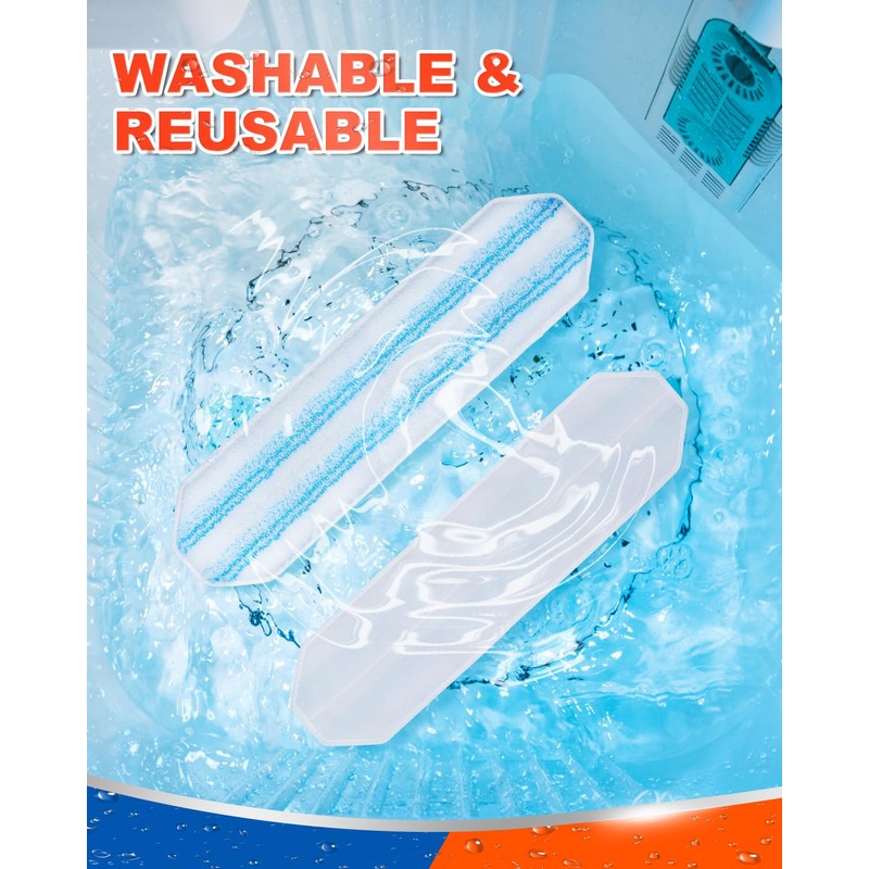 Mop Pads Compatible with Vileda H2prO Flat Mop Replacement Pads,