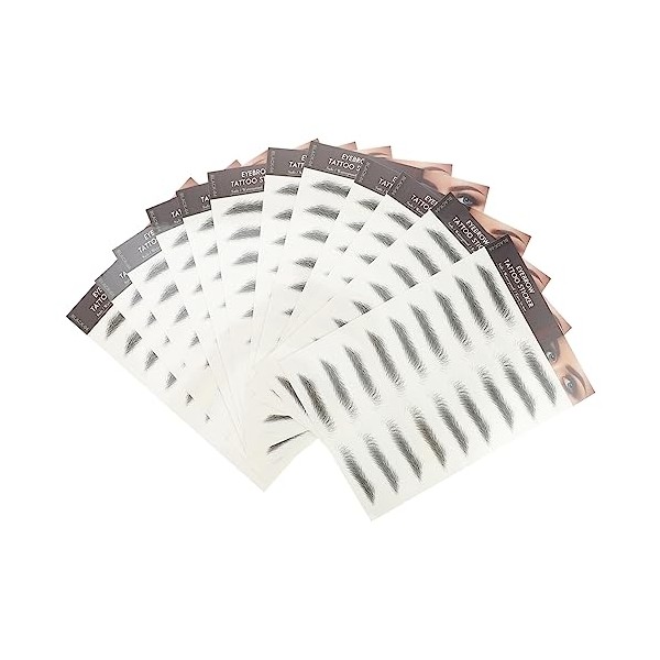 12pcs Fake Eyebrow Stickers Natural Hair Like Imitation Tattoos Eyebrow