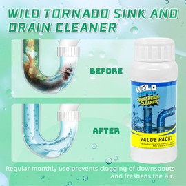 GARINOM Drain Cleaner Powder, Powerful Pipeline Dredging Agent, Kitchen Unblocker, Sink and Drain Cleaner Powder for Kitchen Toilet（6Pcs）