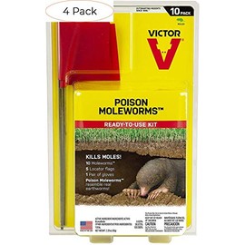 Victor M6009 Poison Moleworms, Yellow (Four Расk)
