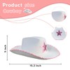 MEMOVAN White Cowgirl Hat for Women Girls with Pull-on Closure
