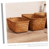 BIUDECO Seagrass Woven Cane Basket Small Wicker Storage Basket for