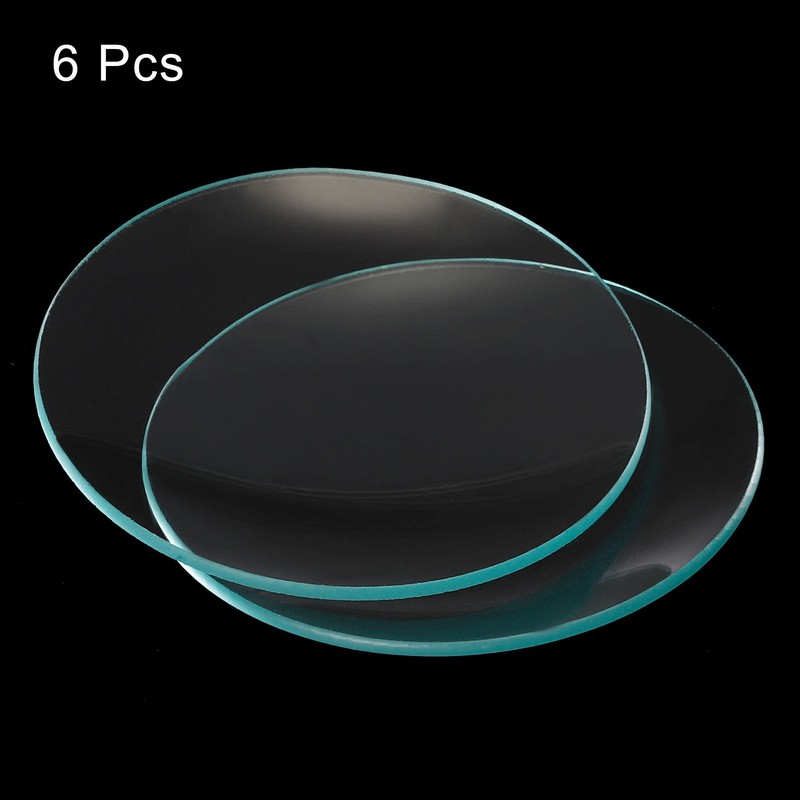 PATIKIL 70mm Diameter Watch Plate Culture Plate Beaker Cover 6pcs