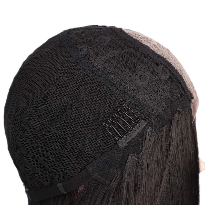 Chemical fiber wig female full head set type middle parted