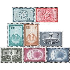 UN - NEW York 47-54 (complete.issue.) Volume 1956 completeett unmounted mint/never hinged ** MNH 1956 telecommunications-Union (Stamps for collectors)