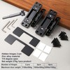 Hidden Door Hinge，Ultra-Thin Hidden Hinges,Adjustable Butt Hinge,Silent Door Hinge,110Lbs Load-Bearing，Heavy