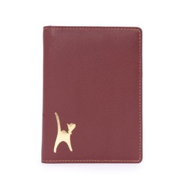 Catwalk Collection Handbags - Women's Leather Passport Holder Small - Passport Organiser Case for Travel - RFID Protection - with Gift Box - Skye - Red