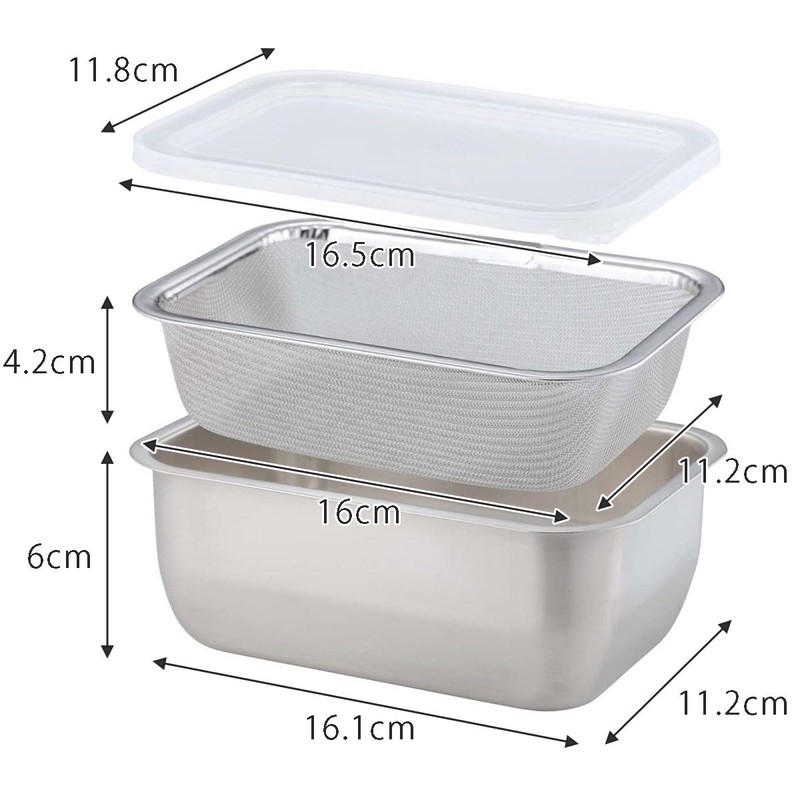 Shimomura Kihan Yogurt Draining Tray, Made in Japan, Stainless Steel