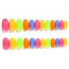 Flourescent Neon Matte Ballerina Press On Nails - 24 Pieces