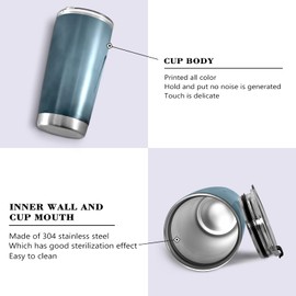 xigua 20oz Scary Gray Alien Tumbler with Lid,Stainless Steel Vacuum Insulated Coffee Ice Cup Double Wall Travel Flask