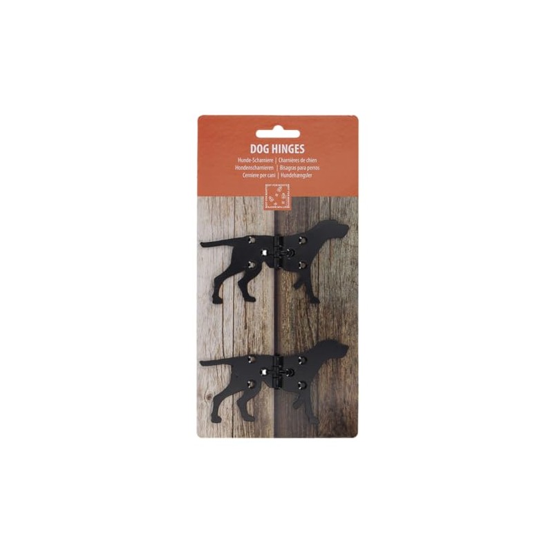 Esschert Design Black Metal Dog Hinges - Left Door