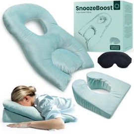 SnoozeBoost Face Down Pillow After Eye Surgery, BBL Pillow After Surgery for Sleeping, Prone Massage Bed Pillow for Face-Down Position, Bed Massage Face Pillow, BBL/Retinal Surgery Recovery Pillow